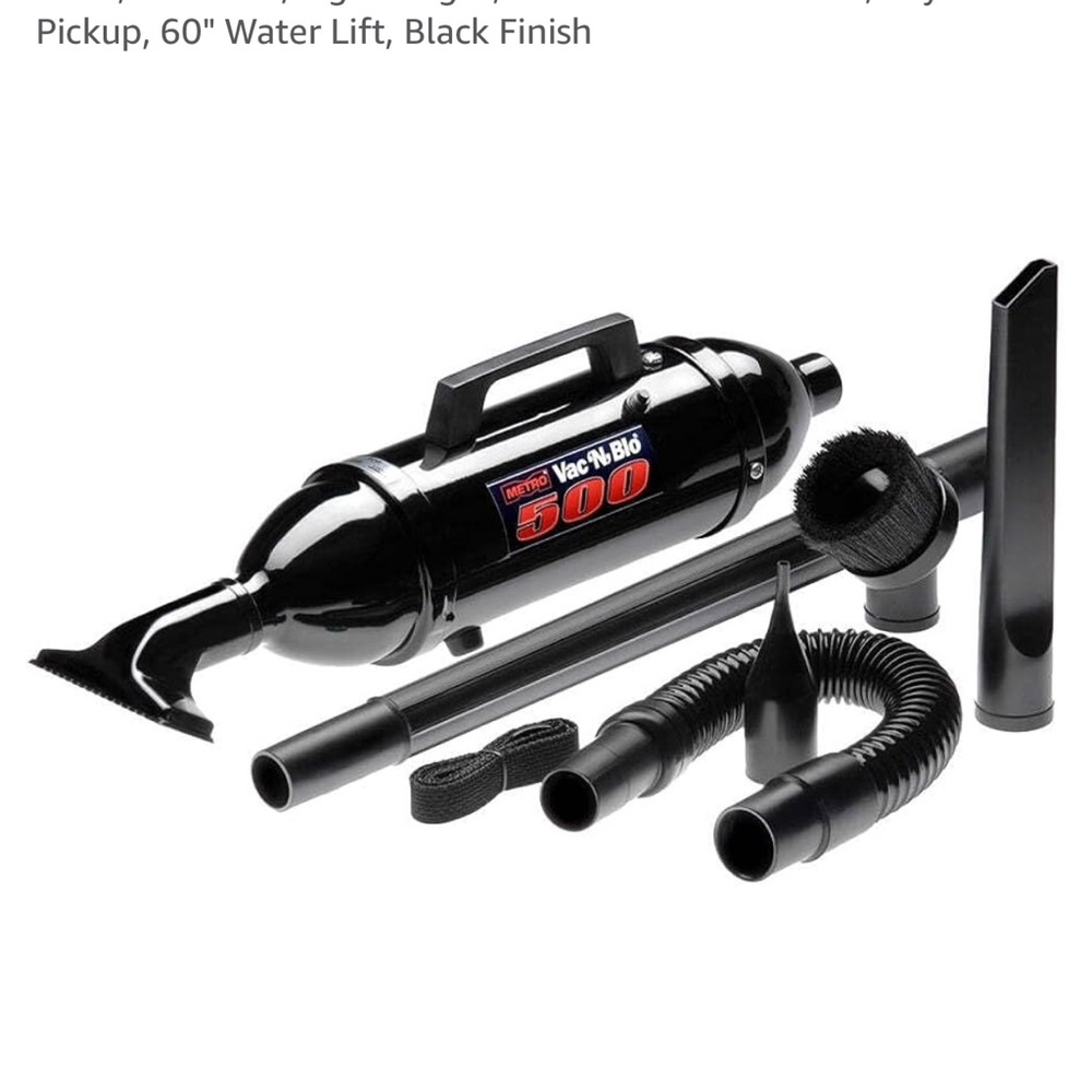 Black Handheld Vacuum Cleaner with Accessories